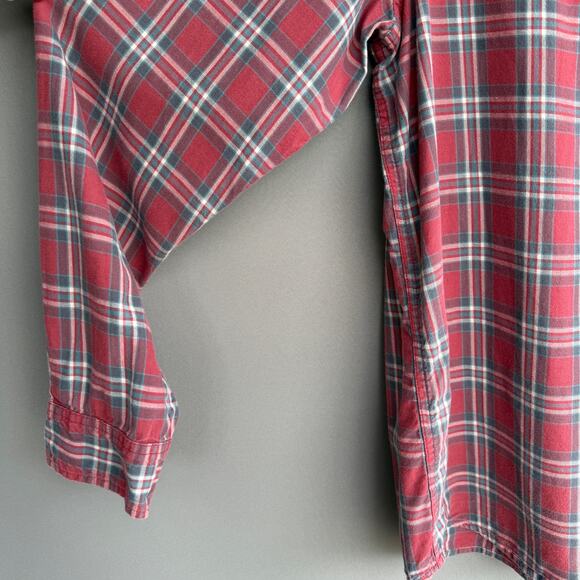 Mens Rip Curl plaid button up shirt - red - blue - casual - Christmas - size XL - Picture 5 of 9